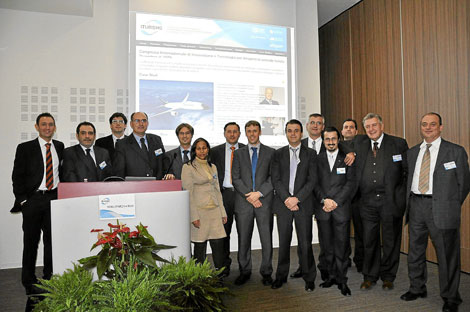 Grupo de representantes del sector tecnolgico y turstico balear en Roma.