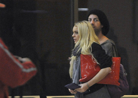 Lindsay Lohan, en el aeropuerto de Calculta el pasado viernes. | Ap