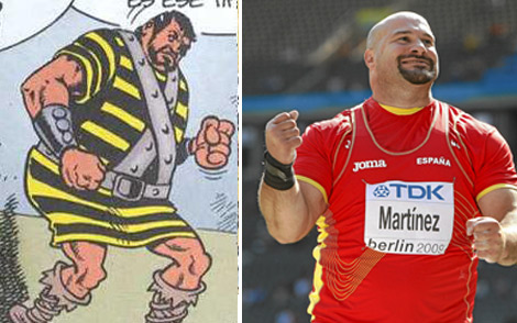 A la izquierda, el Goliat del cómic, a la derecha, Manuel Martínez.