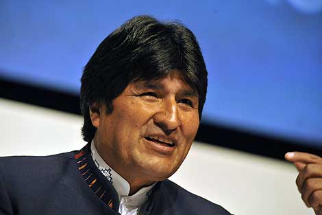 Evo Morales, durante la cumbre de Copenhague. | Afp