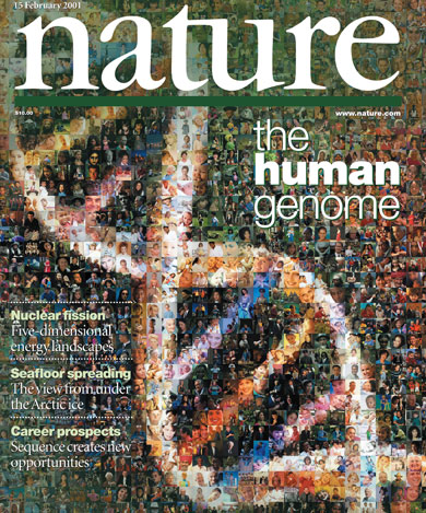 Portada de la revista 'Nature' anunciando la secuenciacin del genoma humano. | Nature
