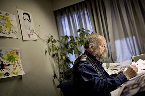 Westergaard, el ao pasado en su despacho en el diario Jyllands Posten. | AP
