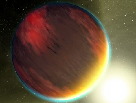 Recreacin de un planeta 'Jpiter caliente' como los localizados por el Kepler. | NASA