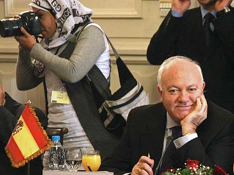 El ministro de Asuntos Exteriores, Miguel ngel Moratinos, en El Cairo. | AFP