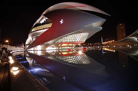 Imagen del Palau de les Arts durante un acto de Ferrari. | Vicent Bosch