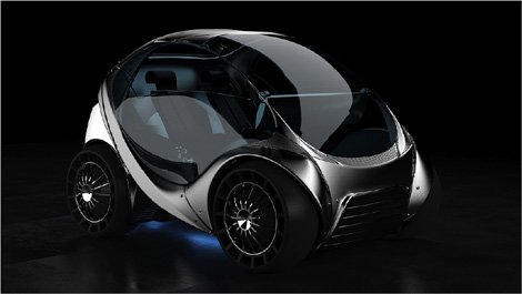 Imagen de ordenador del coche eléctrico que se lanzará en Álava en 2012. | E. M.