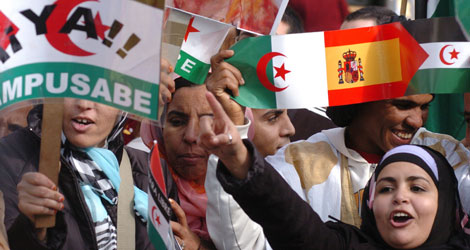Marcha por la libertad del pueblo saharaui celebrada en Madrid en 2005. | Efe