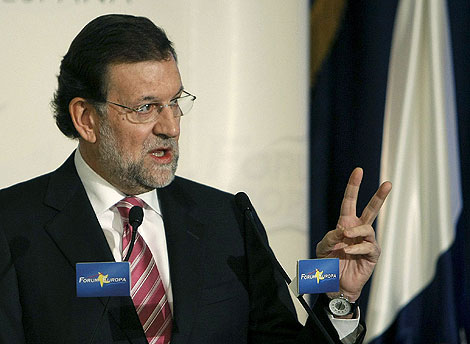Rajoy, en un foro reciente. | Efe