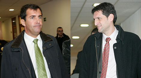 Grimalt y Nadal en los juzgados. | Fotos: Jordi Avell