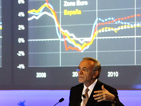 Isidre Faine, presidente de La Caixa, durante la presentacin de resultados de 2009. | Reuters
