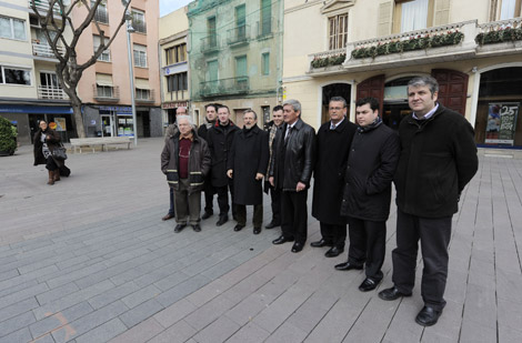 Los miembros del Partit per Catalunya, en Sant Boi. | Santi Cogolludo