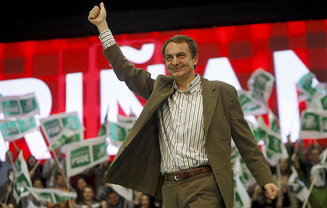 Zapatero, en el mitin celebrado en Málaga. | Efe