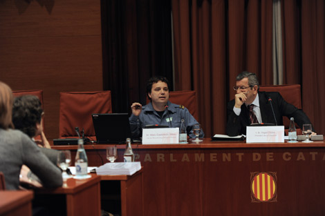 El jefe de los Graf, Marc Castellnou, durante su declaracin. | Santi Cogolludo