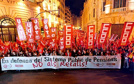 Manifestacin contra el 'pensionazo' del Gobierno en Valencia | Efe