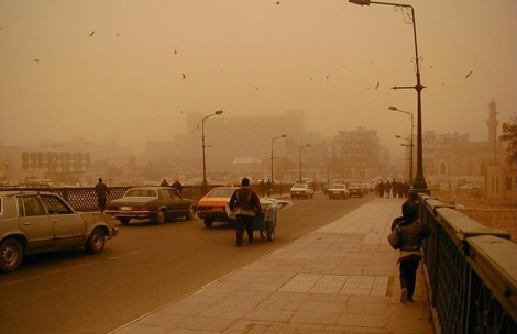 Tormenta de arena en 2003 en Bagdad. M. G. P.