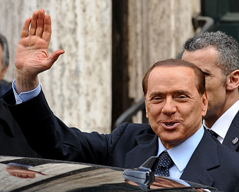 Berlusconi, este viernes por la maana en Roma. | AFP