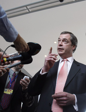 El eurodiputado Farage. | AP