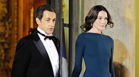 Nicolas Sarkozy y Carla Bruni, la semana pasada en una cena en el Eliseo. | AFP