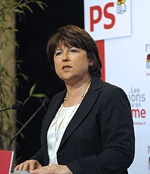 La lder socialista Martine Aubry. | AFP