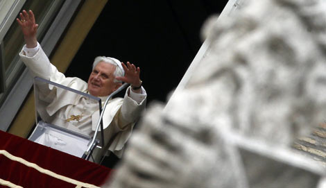 El Papa, durante el rezo del Angelus. | Reuters