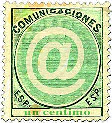 Un sello de 2003 dedicado a la popular arroba. | EL MUNDO