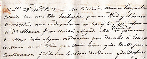 El documento manuscrito por el Conde de Soto Ameno sobre las propiedades de la horchata. | E.M.