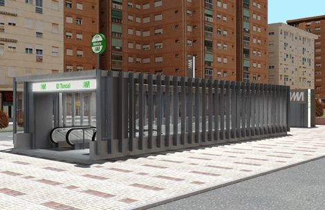 Una recreacin virtual de la futura estacin El Torcal bajo la avenida Velzquez. | ELMUNDO.es