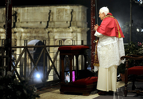El Papa, en la misa del Viernes Santo donde se desat la polmica. | Efe