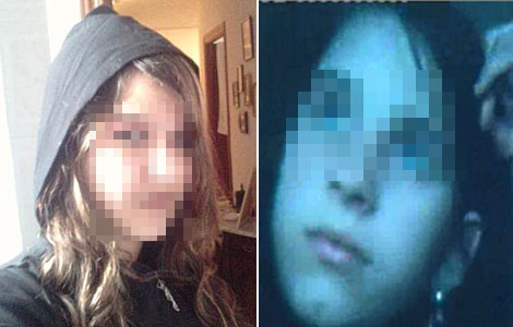 La presunta asesina (izda.) y Cristina Martn, en dos imgenes colgadas en Facebook.