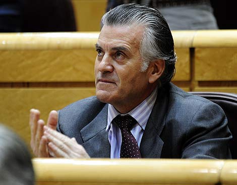 Luis Brcenas, durante un pleno del Senado. | Bernardo Daz