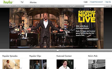 El servicio 'online' Hulu, que permite visionar series de televisin