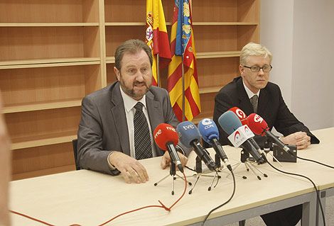 Javier Carceller en la rueda de prensa ofrecida este viernes en Castelln | E.M.