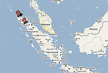 Norte de la isla de Sumatra. | Google Maps