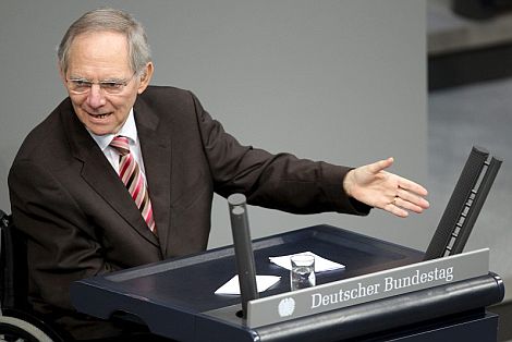 Wolfgang Schuble, durante un debate parlamentario. | Efe