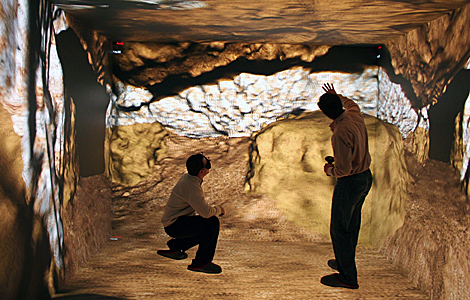 Proyeccin virtual de una cueva cerrada al pblico.