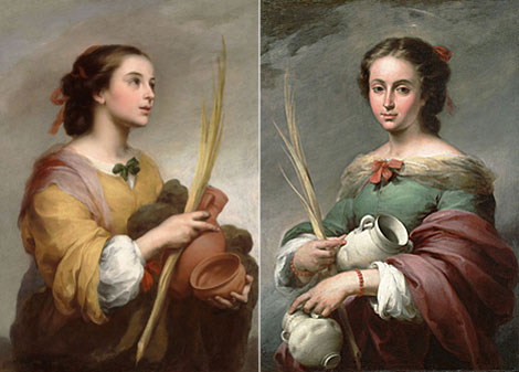 Los retratos de 'Santa Justa' y 'Santa Rufina', pintados por Murillo. | Meadows Museum