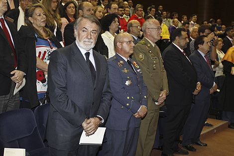 Mayor Oreja durante el acto en la Universidad Miguel Hernndez de Elche. | Roberto Prez