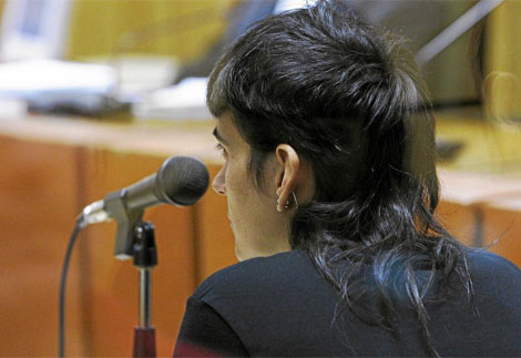 La joven durante el juicio en la Audiencia Nacional. | Efe