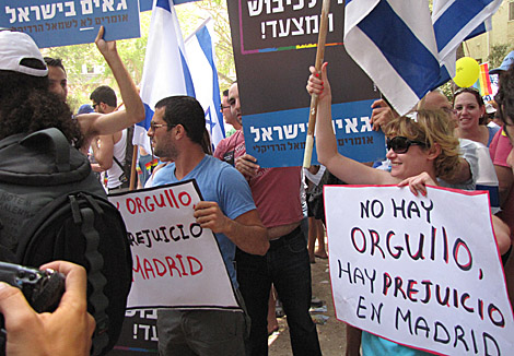 Momento de la protesta gay en Tel Aviv. | Sal Emergui