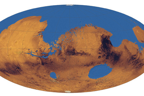 La recreacin de la superficie de Marte hace 3.500 millones de aos. | Ap