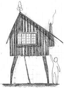 Modelo Beetle House, de T. Fujimori, inspirado en las casas de t japonesas