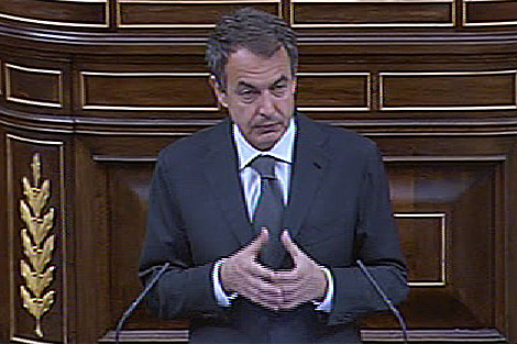 Zapatero, en su comparecencia en el Congreso.