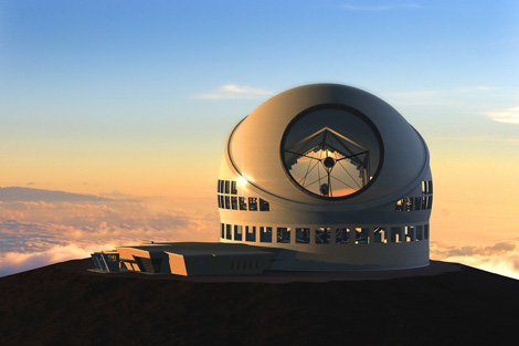 Recreacin del 'Thirty Meter Telescope' en el Mauna Kea. | TMT