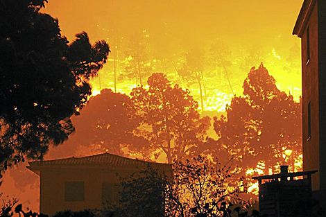 Incendio en la isla de La Palma en julio de 2009. | S. Santos
