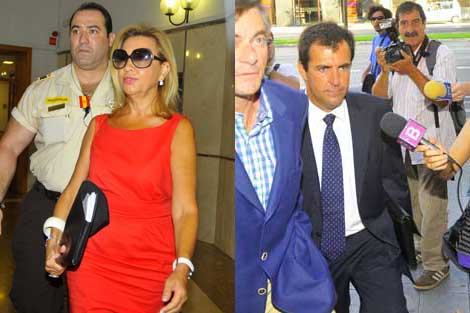 Munar y Nadal a su llegada a los juzgados. | Alberto Vera