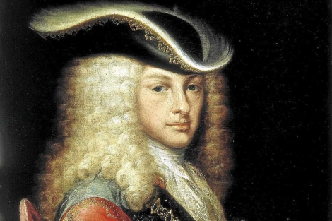 Detalle de uno de los retratos cortesanos de Felipe V.