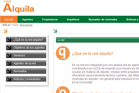 Portal de la iniciativa puesta en marcha: www.redalquila.gva.es