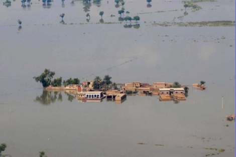 Inundaciones en Jacobabad, Pakistn.|AFP