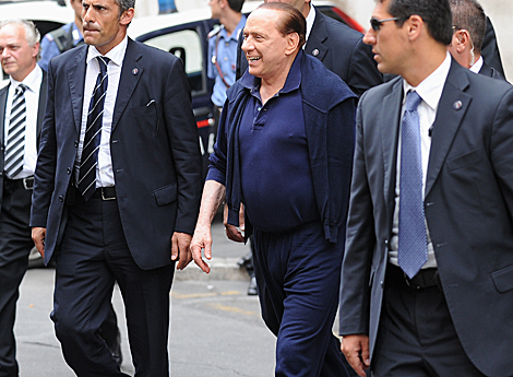 Silvio Berlusconi, en Roma a su llegada al Palazzo Grazioli. | Afp