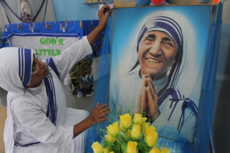 Las 'Misioneras de la Caridad' recuerdan a la Madre Teresa. | AFP